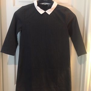 Zara Trafaluc stripe dress with Collar